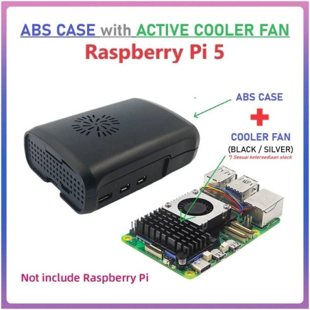 ABS Case  Active Cooler Fan untuk Raspberry Pi 5